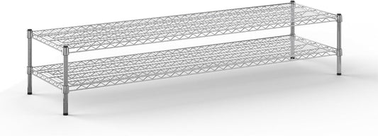 21" Deep x 72" Wide x 14" Height Wire Shelving Kit | 2-Tier | NSF Commercial Storage Rack Unit