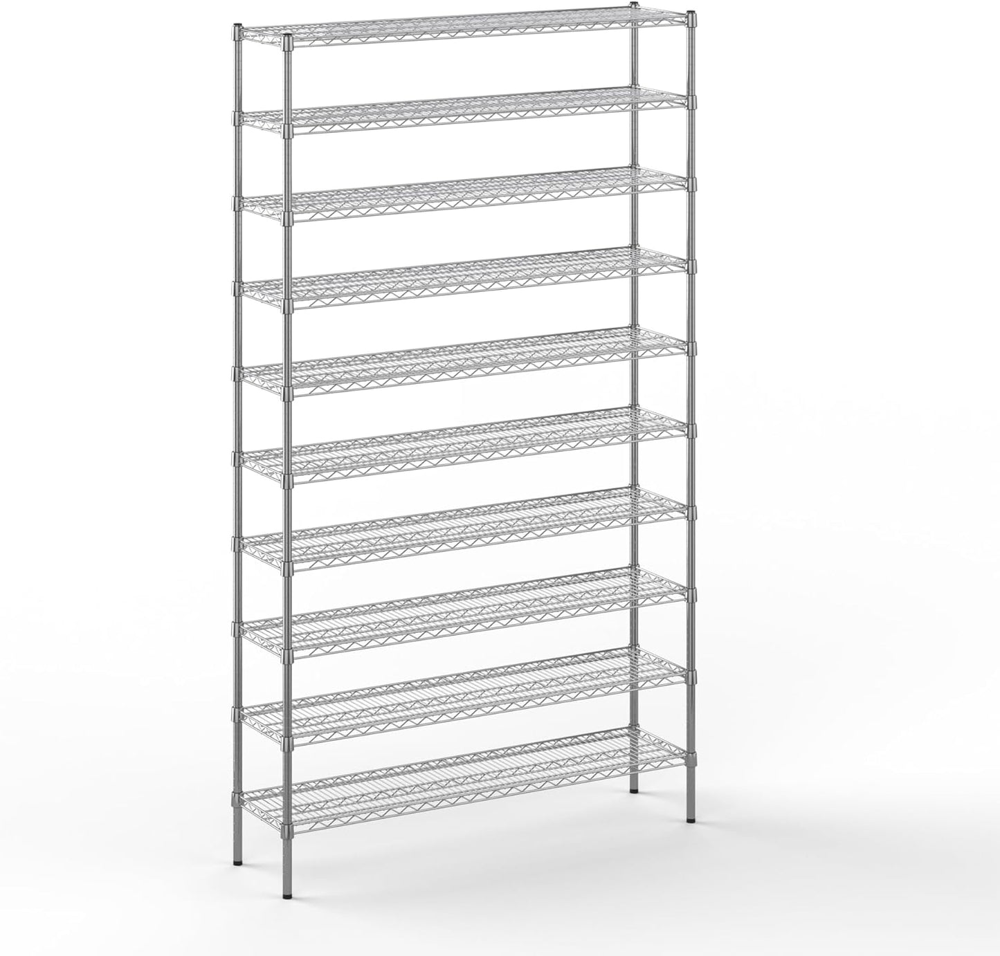 14" Deep x 54" Wide x 96" Height Wire Shelving Kit | 10-Tier | NSF Commercial Storage Rack Unit