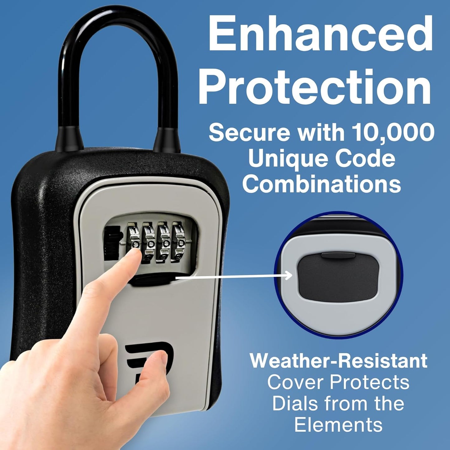 Key Lock Box for Outside - Combination Realtor Lockbox for House Keys Outdoor