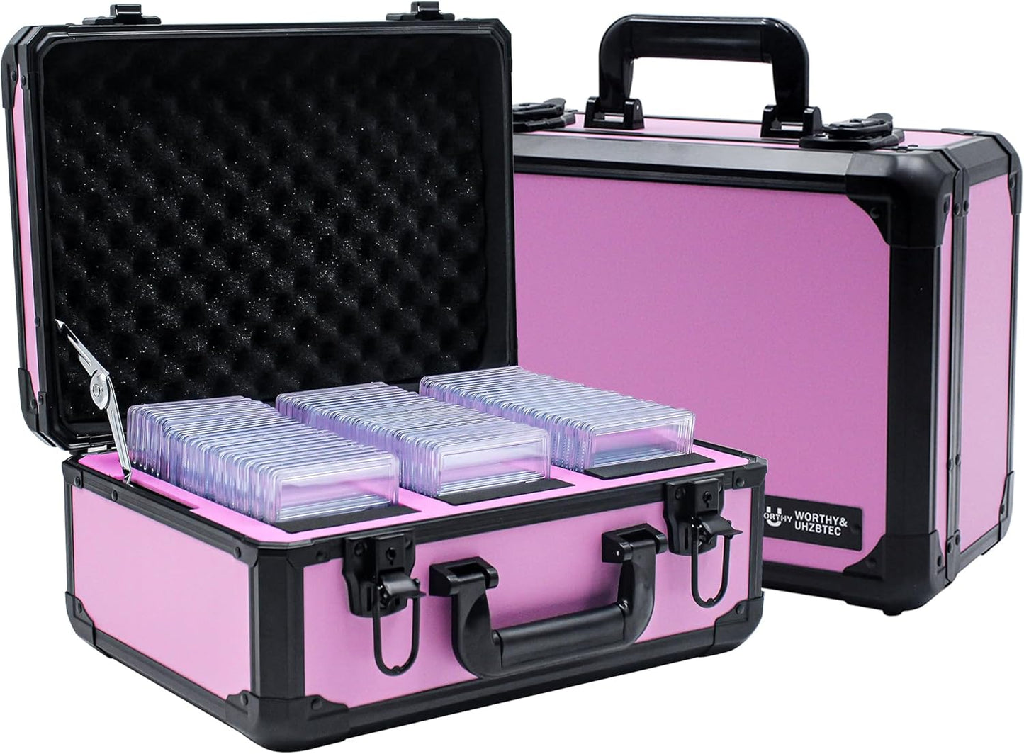 Graded Card Storage Box; Durable Sports, PSA Card Storage Case- Trading Card Storage Box - PSA Slab Case For Top Loaders (PINK, 14.17x11.2x7 inches)