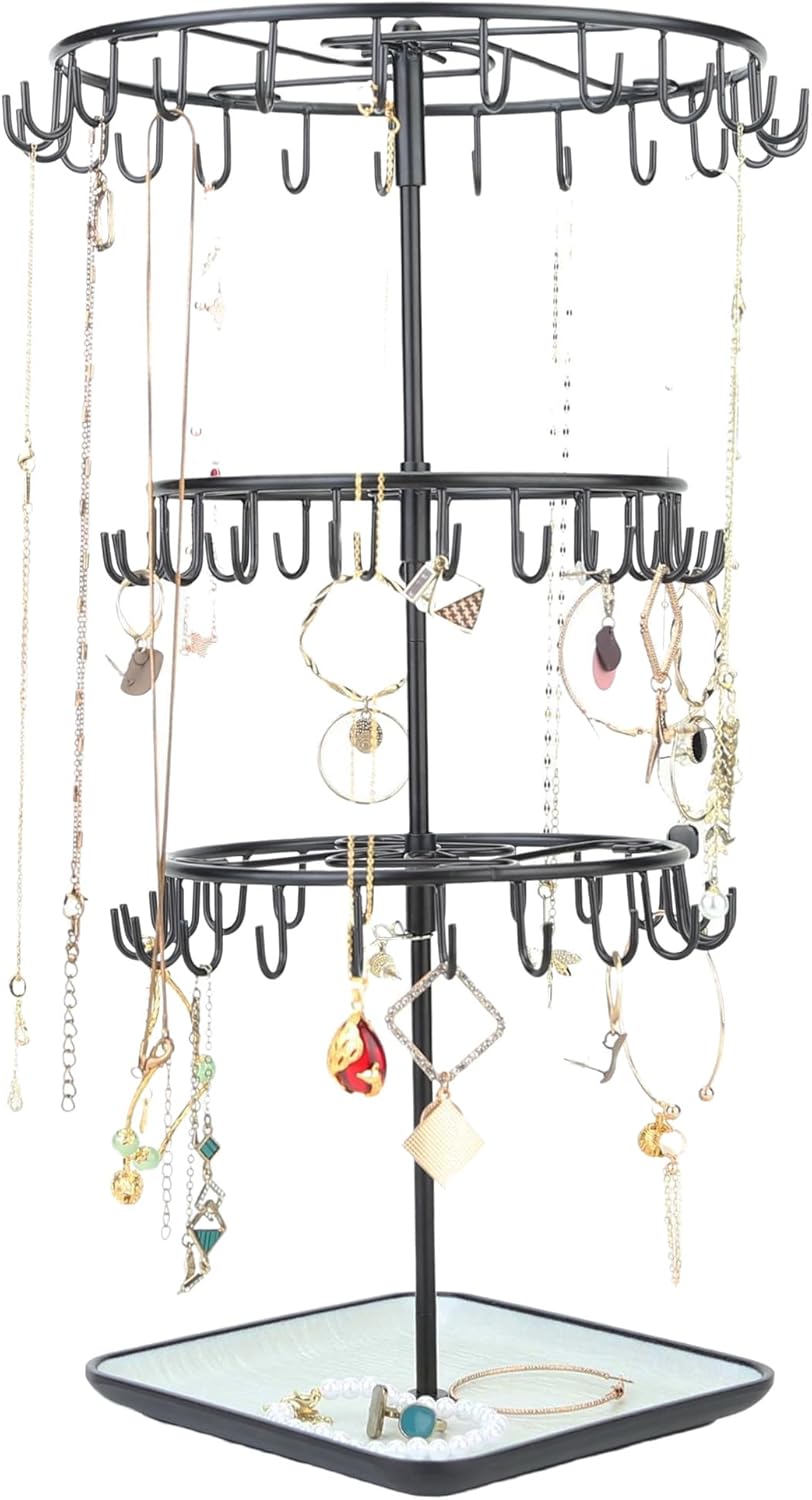 Multi-layer Jewelry Organizer Chic Box Metal Jewelry for Ladies Stylish Storage