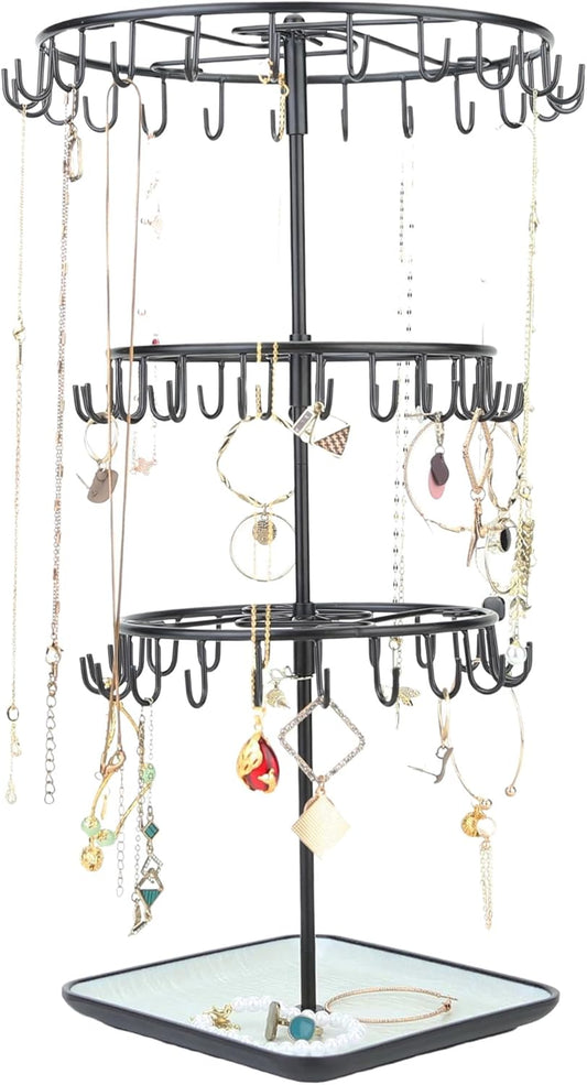 Multi-layer Jewelry Organizer Chic Box Metal Jewelry for Ladies Stylish Storage