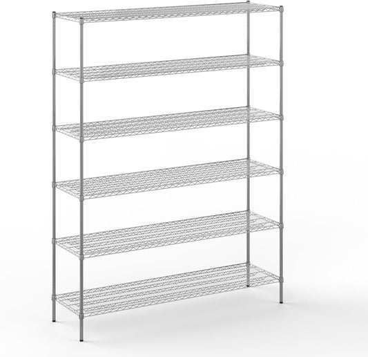 21" Deep x 72" Wide x 96" Height Wire Shelving Kit | 6-Tier | NSF Commercial Storage Rack Unit