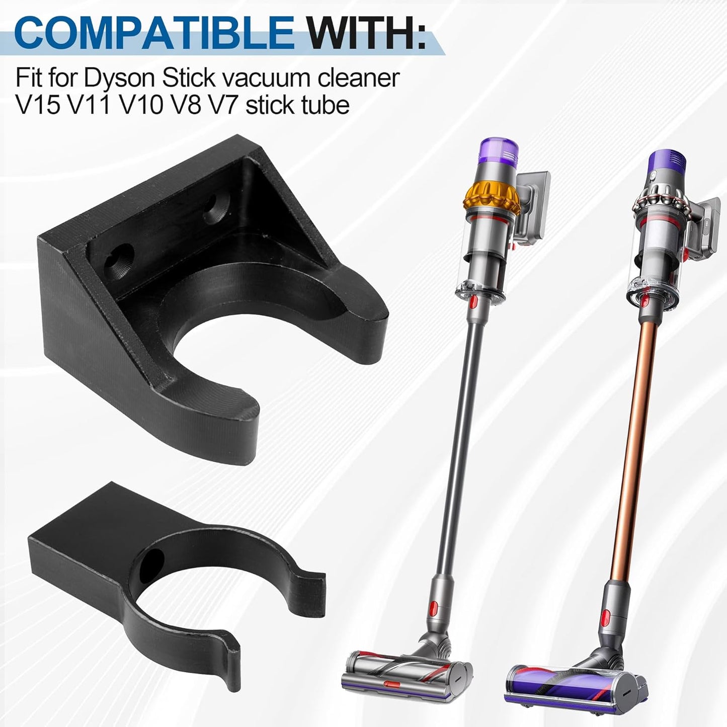 Vacuum Wall Mount Holder Bracket for Dyson Stick Wand Tube - Wall Mount Hook Hanger Compatible with Dyson Stick Vacuum Cleaner V15 V11 V10 V8 V7, Vacuum Attachments & Accessories for Dyson Stick