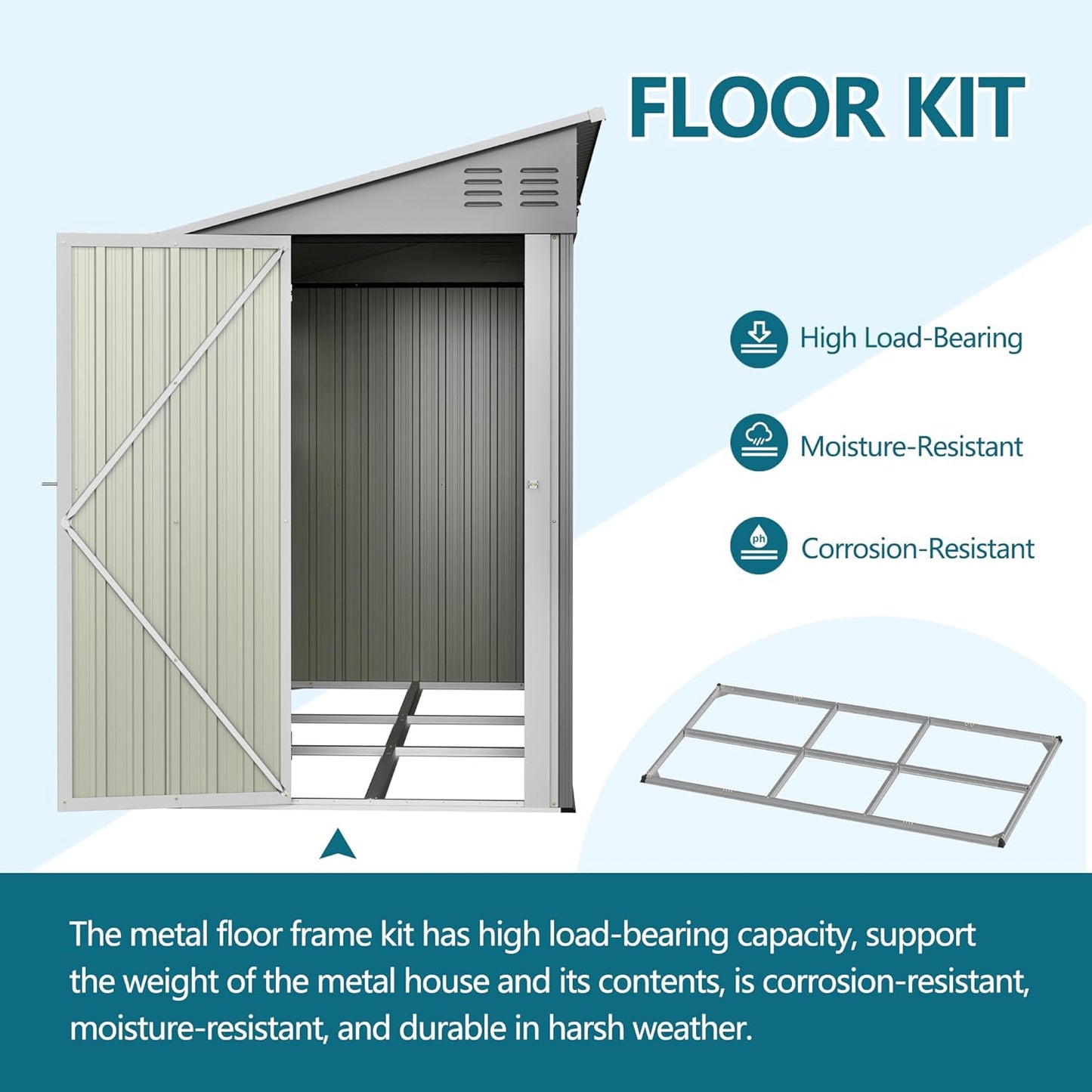 4' x 10' Outdoor Storage Shed with Double Windows,Metal Garden Shed Lockable Doors,Waterproof Shed Outside Storage Clearance for Backyard Patio