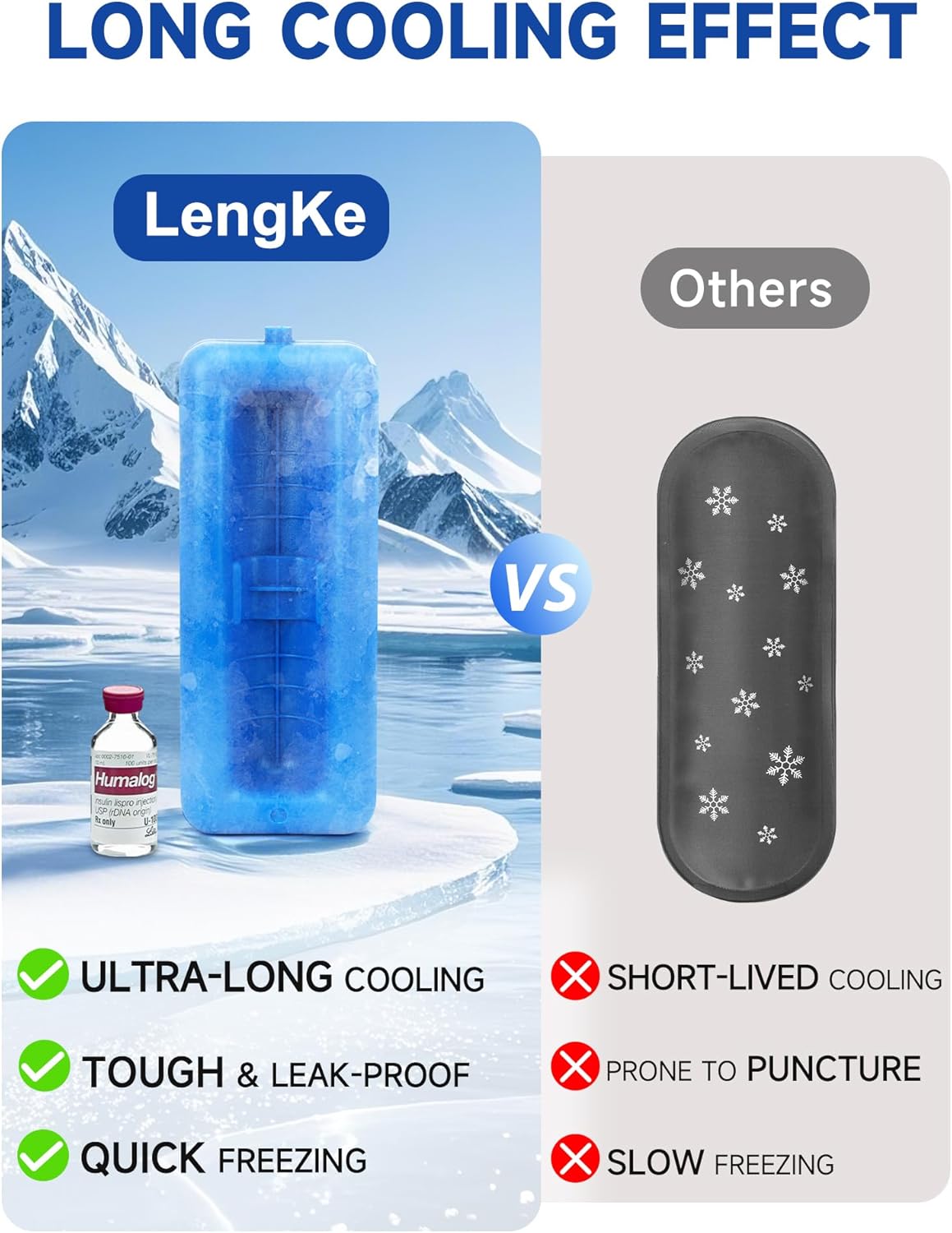 Insulin Vial Cooler Travel Case – TSA Approved Diabetic Medication Vial Cooling Bag, Refrigerated Diabetes Supplies Organizer, Portable Mini Cooler Case with Protective Ice Brick (Camellia)