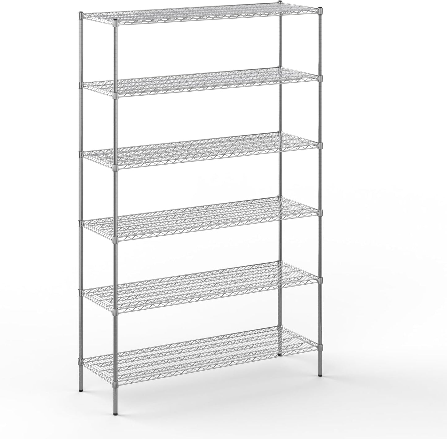 21" Deep x 60" Wide x 96" Height Wire Shelving Kit | 6-Tier | NSF Commercial Storage Rack Unit