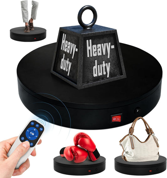 15.8In Remote Motorized Electric Turntable Rotating Display Stand Rotating Platform Photography Turntable motorized lazy susan base giratoria para for Photography,3D Scanner,(Load Range:132~400lbs)