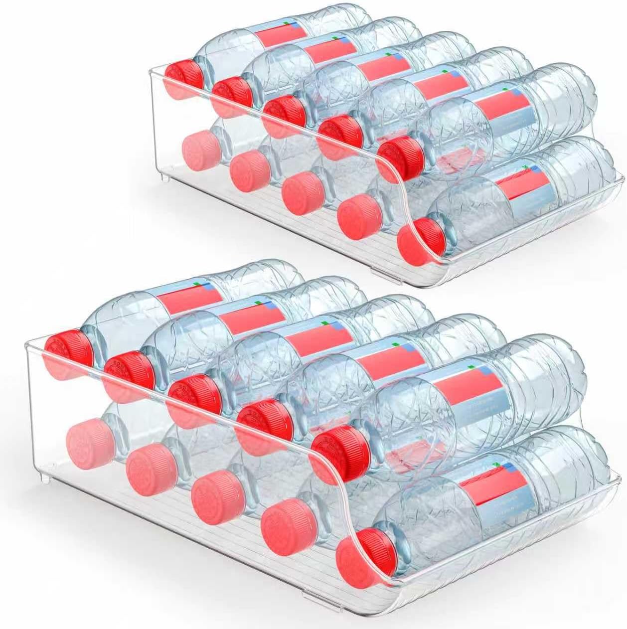 Water Bottle Soda Drink for Fridge,Refrigerator Pantry Clear Box Organizer Storge (4 PACK)