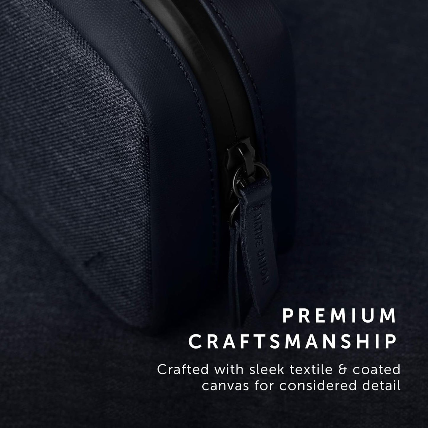 Native Union Stow Organizer – Premium Travel Tech Kit Crafted with Durable Canvas – Keep Essentials Organized with Flexible Storage & Quick-Access Pocket for Cables, Chargers, SIM Card & More (Indigo)