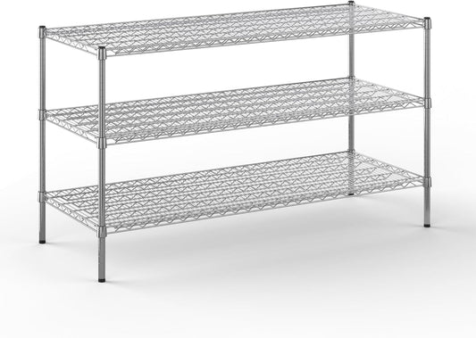24" Deep x 60" Wide x 34" Height Wire Shelving Kit | 3-Tier | NSF Commercial Storage Rack Unit