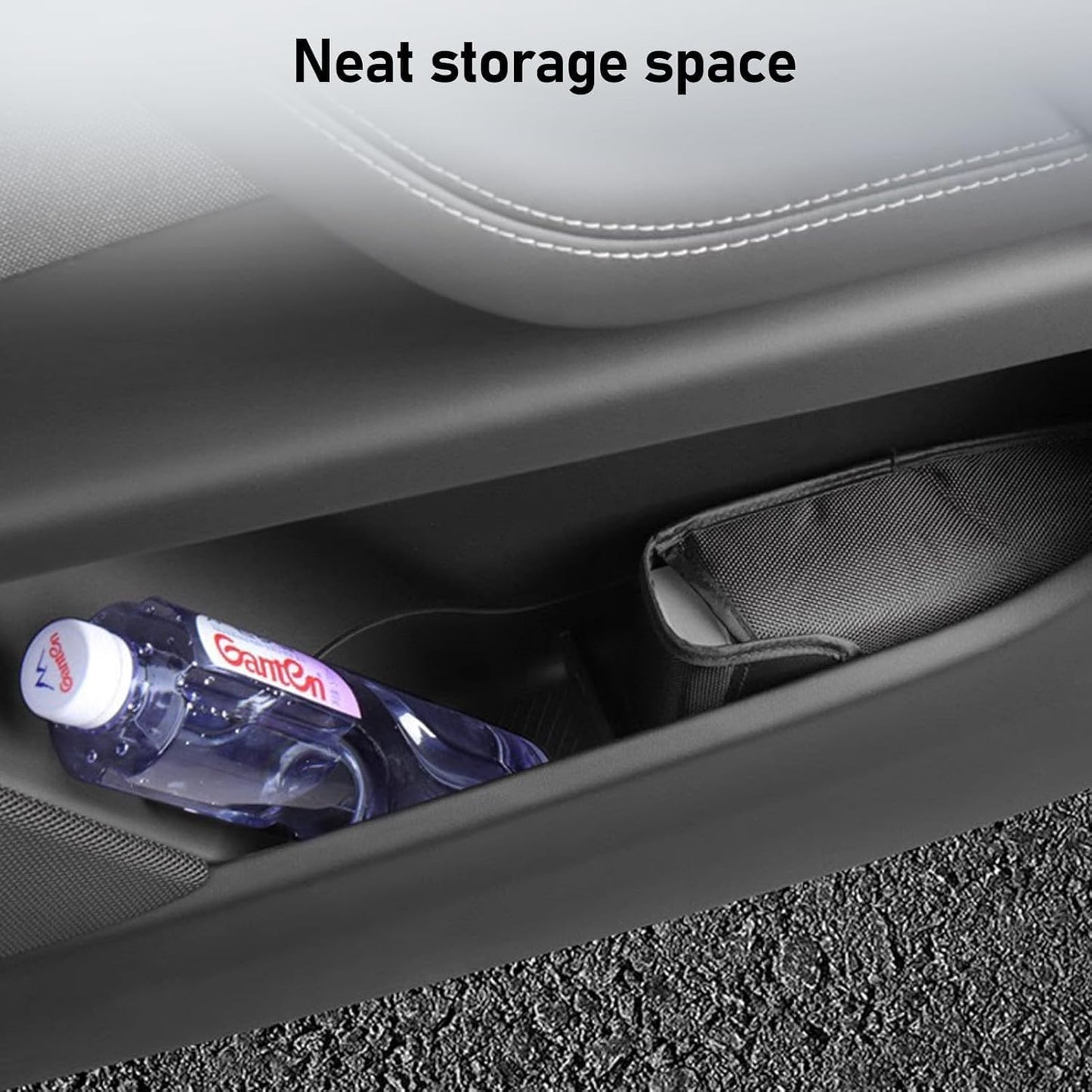 Yumzeco 2PCS Compatible 2021 2022 2023 2024 2025 2026 Tesla Model X Door Side Storage Box Tray, Front Row Door Side Organizer Tray for Tesla Model X Accessories 2021 2022 2023 2024 2025 2026