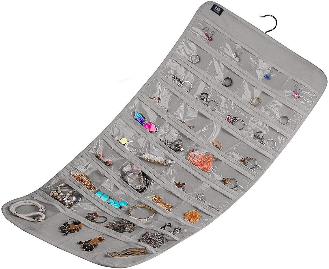 BB Brotrade Hanging Jewelry Organizer,Accessories Organizer,80 Pocket Organizer for Holding Jewelries