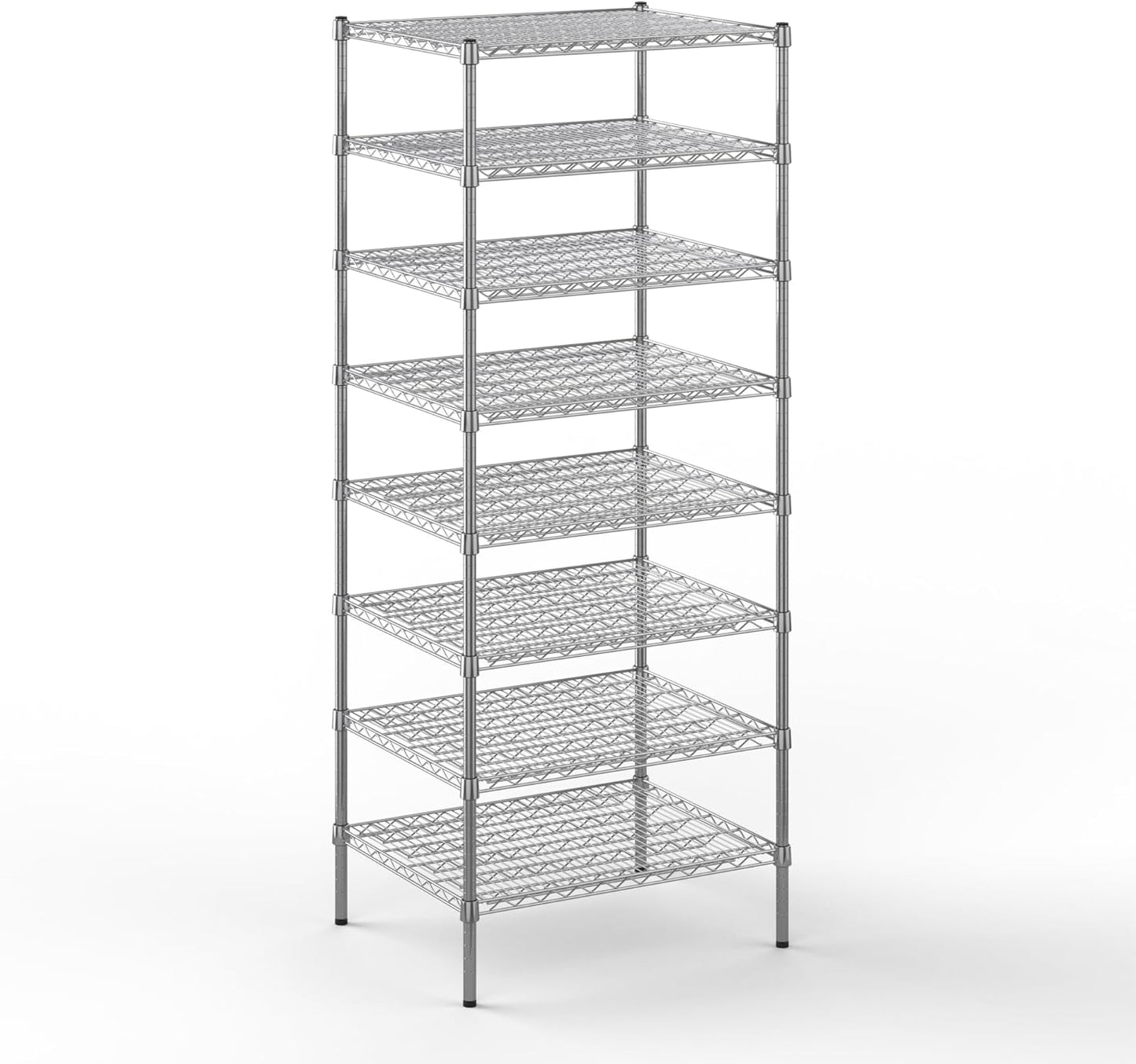 24" Deep x 30" Wide x 74" Height Wire Shelving Kit | 8-Tier | NSF Commercial Storage Rack Unit