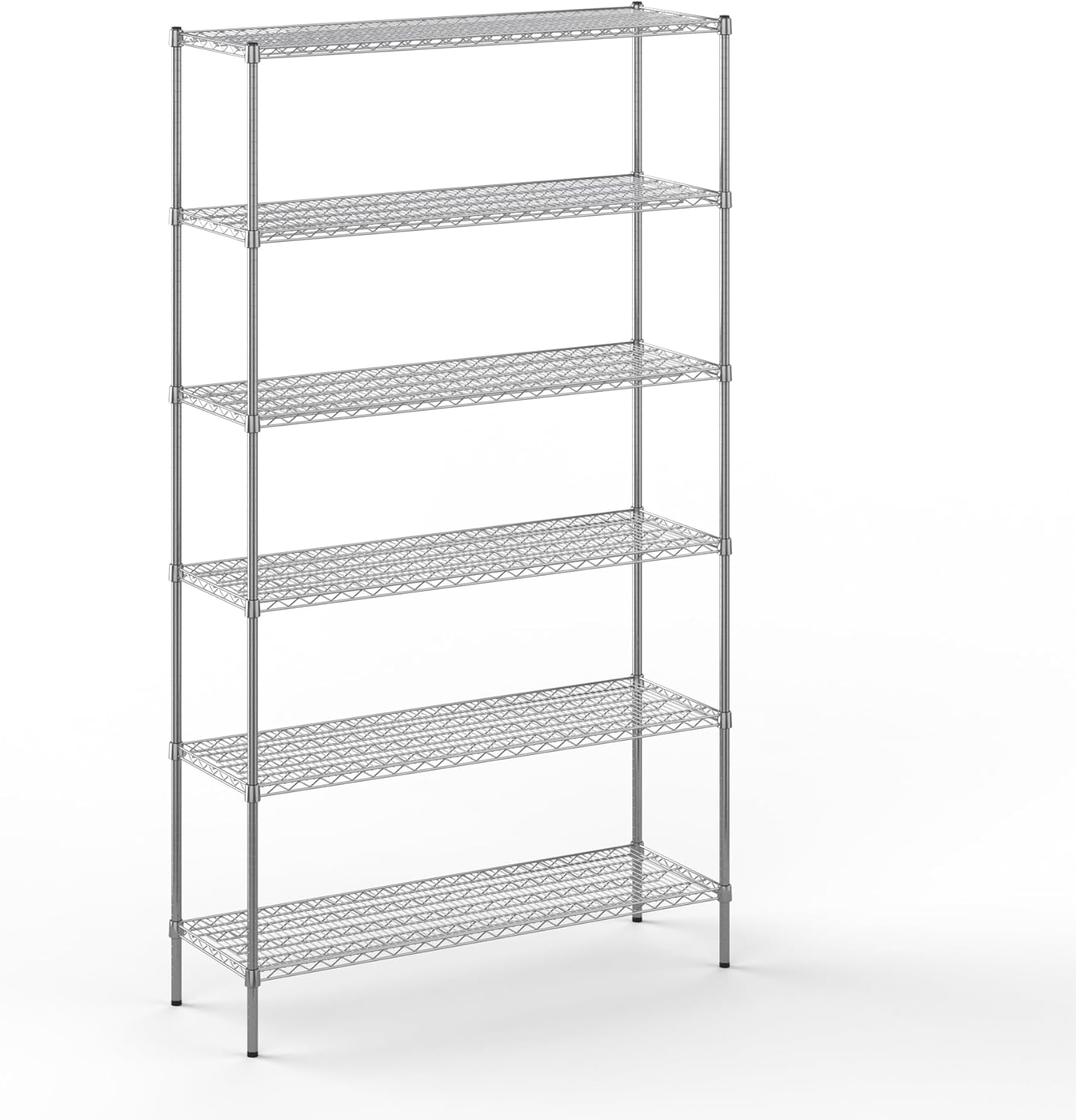 18" Deep x 54" Wide x 96" Height Wire Shelving Kit | 6-Tier | NSF Commercial Storage Rack Unit