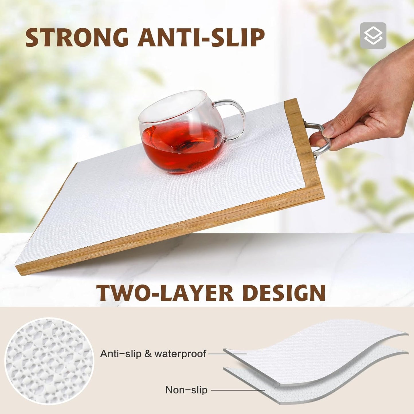 Shelf Liners for Kitchen Cabinets Non Adhesive Drawer Liner 17in x 20FT Pure White Thickened Shelf Liner Strong Non-Slip Easy to Clean for Tool Box Refrigerator with Knife and Tape Measure