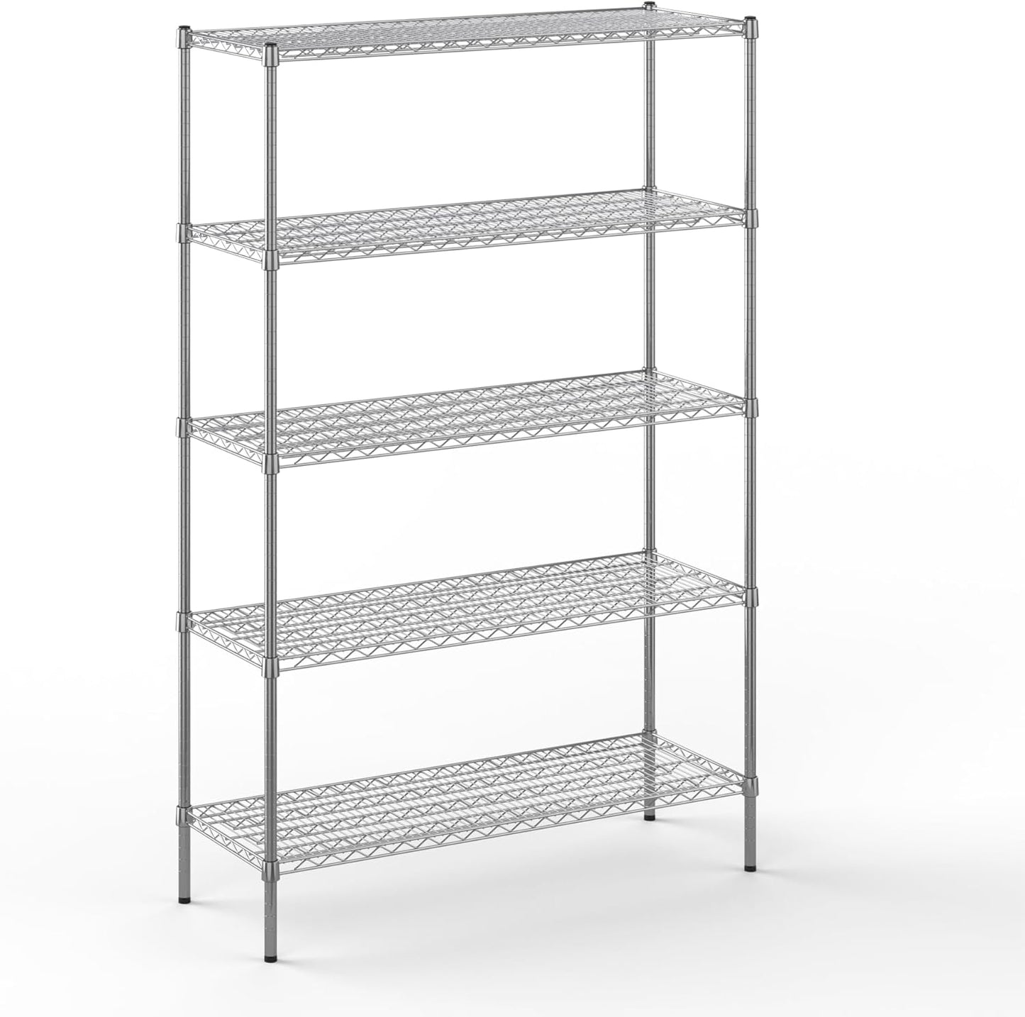 18" Deep x 48" Wide x 74" Height Wire Shelving Kit | 5-Tier | NSF Commercial Storage Rack Unit