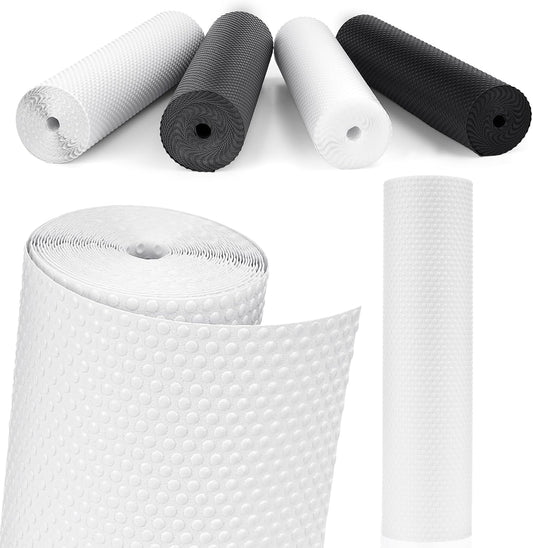 Drawer Liners, Waterproof Shelf Liner, Anti-Slip Non-Adhesive BPA Free Kitchen Cupboard Cabinet Liner Refridge Fridge Mats Sink Protector Strong Durable for Home (White/23.6in x 20Ft)