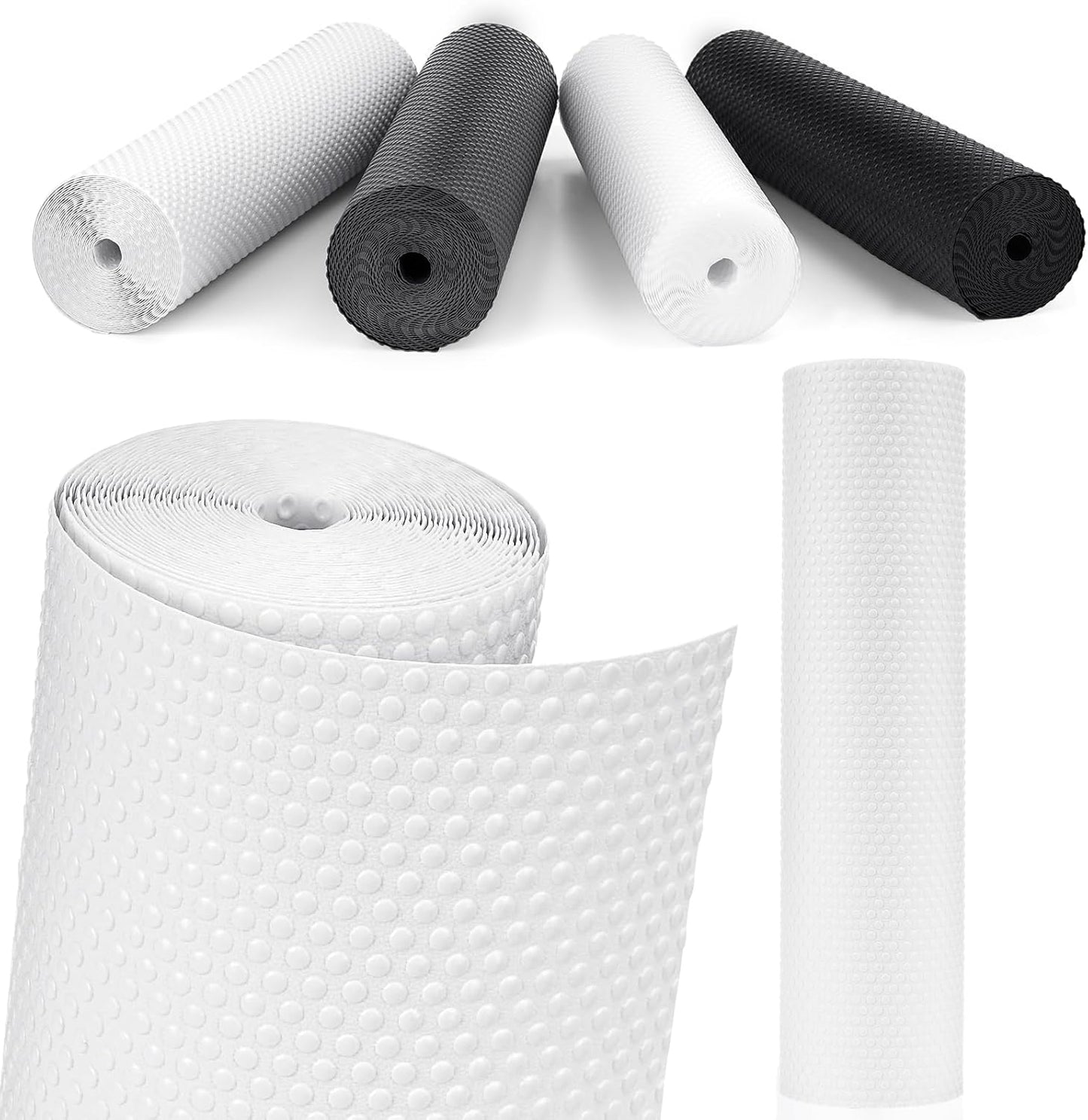 Drawer Liners, Waterproof Shelf Liner, Anti-Slip Non-Adhesive BPA Free Kitchen Cupboard Cabinet Liner Refridge Fridge Mats Sink Protector Strong Durable for Home (White/11.8in x 20Ft)