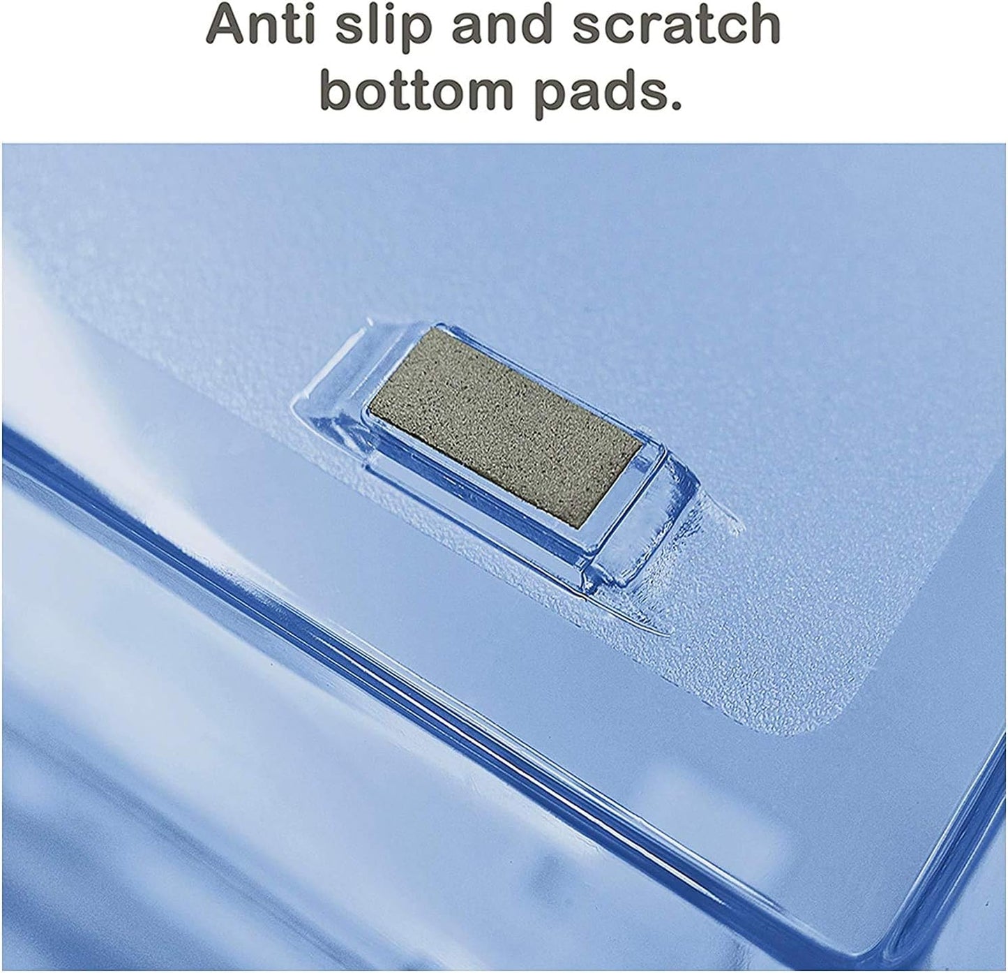 Acrimet Facility 2 Tier Letter Tray, Front Load, Letter Size/A4, Desktop File Organizer, Plastic (Clear Blue Color)