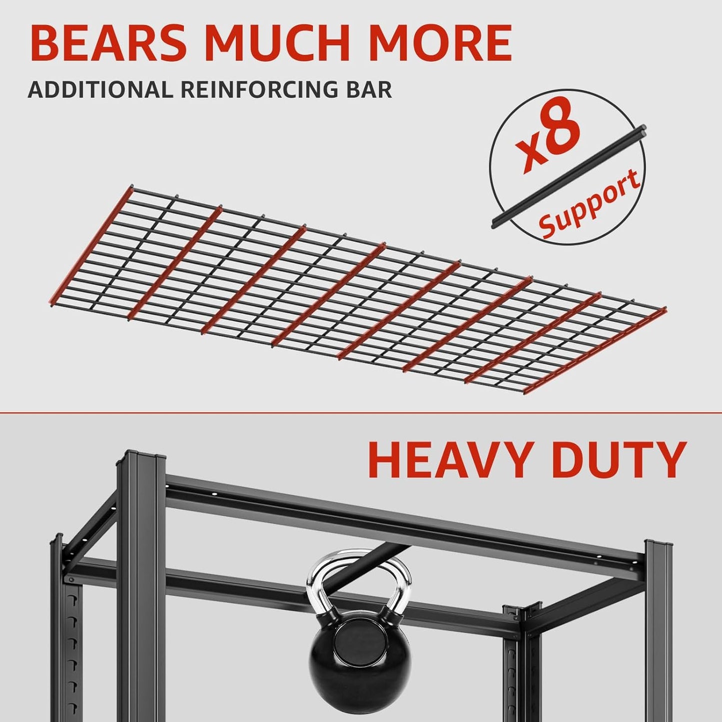 Extra Large/Big 55.12"W Father&I Industrial 6-Heavy-Dudy-Shelf-Rack Utility Tall Garage/Warehouse Shelving Metal/Steel Storage Shelves Unit/System Adjustable for Bin/Shed, 84"*55.12*24", Black