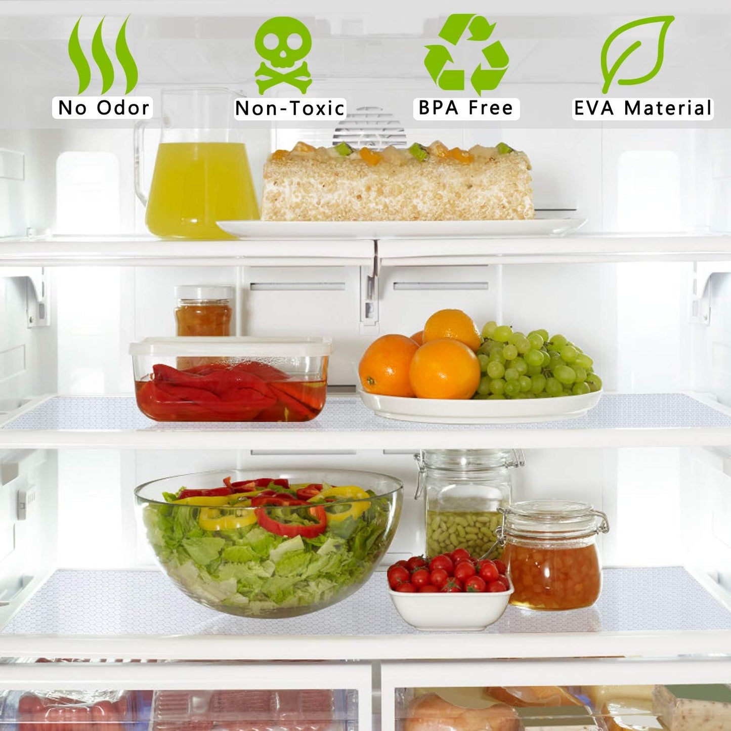 HooTown Shelf Liner Kitchen Cabinet Drawer Mats 23.6 Inch Wide x 19.6 Feet Long, Non Slip EVA Plastic Water Resistant Pad for Bathroom Drawers,Shoe Shelves, Under Sink, Clear