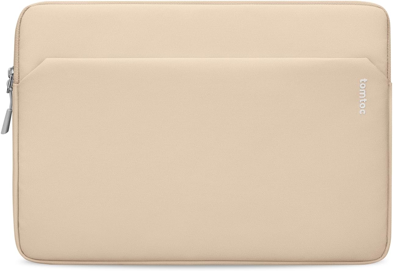 tomtoc Slim Laptop Sleeve Case for 13-inch New MacBook Air M4/A3420 M3/A3113 M2/A2681, M1/A2337 2025-2018, MacBook Pro M2/M1, Water-Resistant Protective Carrying Case with Accessories Pocket
