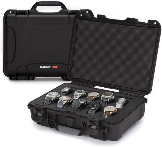 NANUK 910 Waterproof Watch Case with Foam Insert, Black