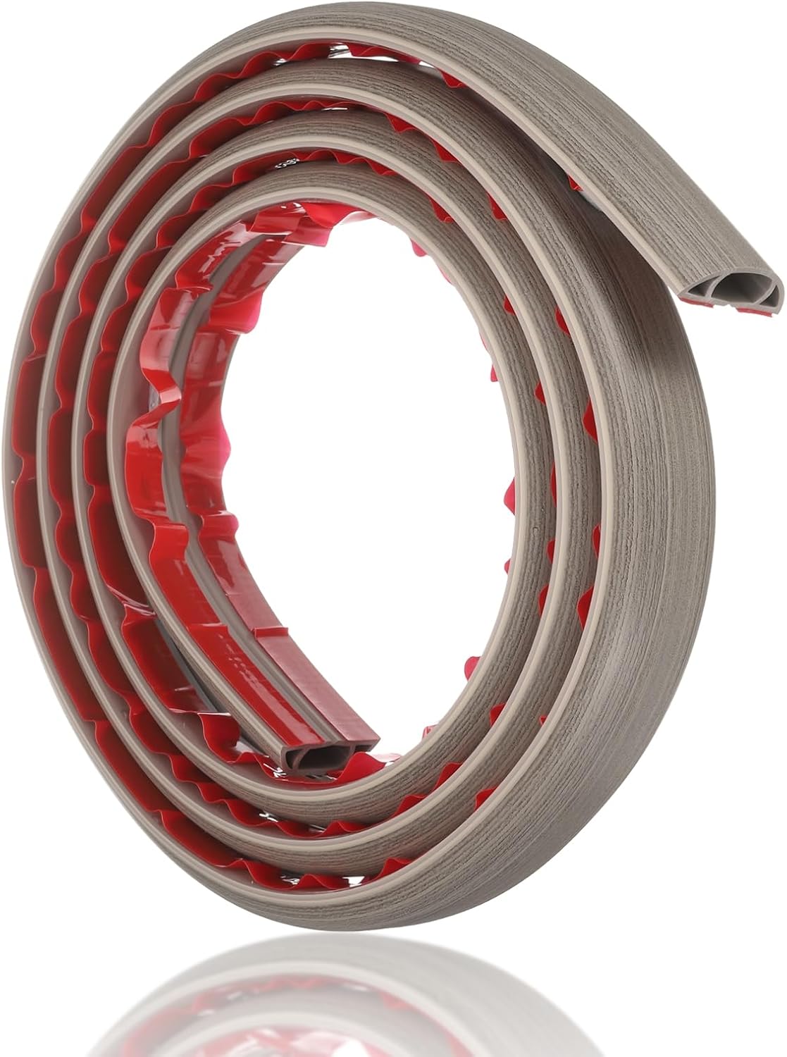 HARFINGTON 6ft Cord Cover Floor W0.6 x H0.33 Inner Channel PVC Hide Extension Cable Floor Wire Hider Wire Covers Protector for Prevent Cable Trips Cables Management, Light Grey