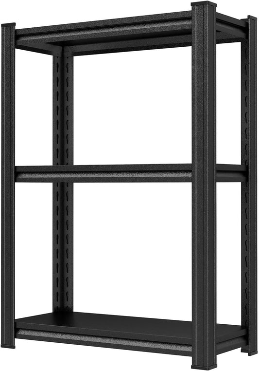 Garage Storage Shelves,5 Tier Shelving Unit, 40 inch Wide, 18” Deep, 78” Tall Organizer Metal Shelf for Basement/Laundry/Pantry Heavy Duty, Adjustable,Easy to Install (3Tier-27.6"W X12"DX32"H)