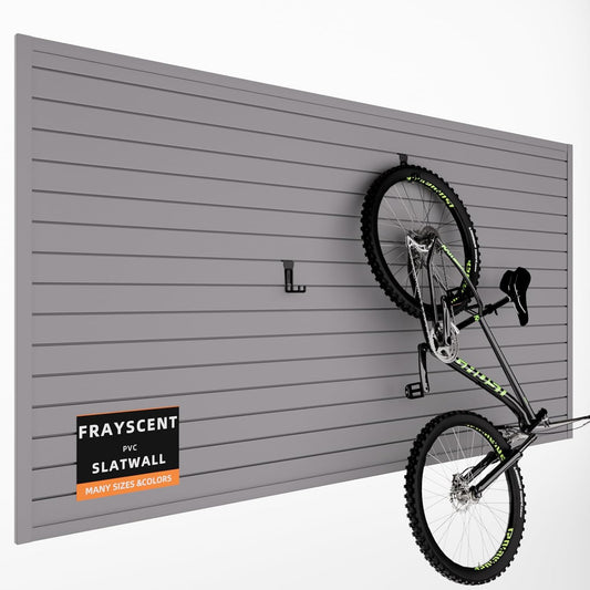 Slat Wall Paneling Garage Slat Wall Storage Systems Organizer Grey Slatwall 4x8 ft Garage Tool Mount Garden, PVC Wallpanel Storage & Organization Products