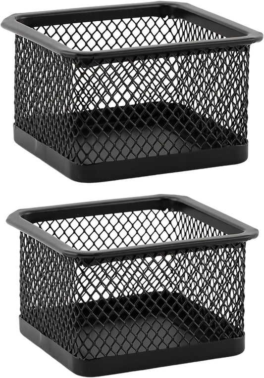 Paper Clip Holder for Desk, Paperclip Holders Mesh Paperclip Dispenser Organizer for Desk Binderclip Bobby Pin Holder Container for Home Office School(SIZE:2pcs)