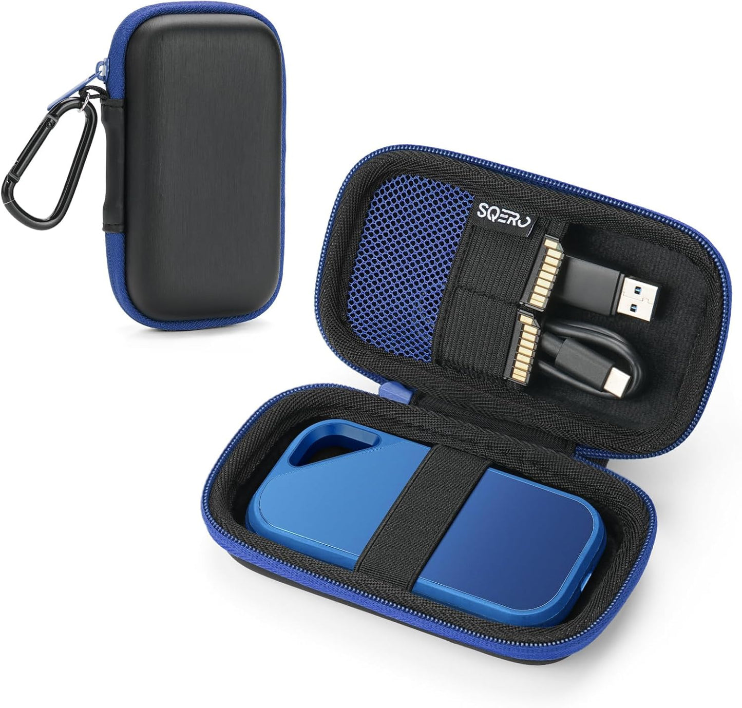 Hard Case for SanDisk Extreme/SanDisk PRO 1TB 2TB 4TB 500GB / Passport Portable SSD, Protective Travel Storage Cover Bag (Blue)
