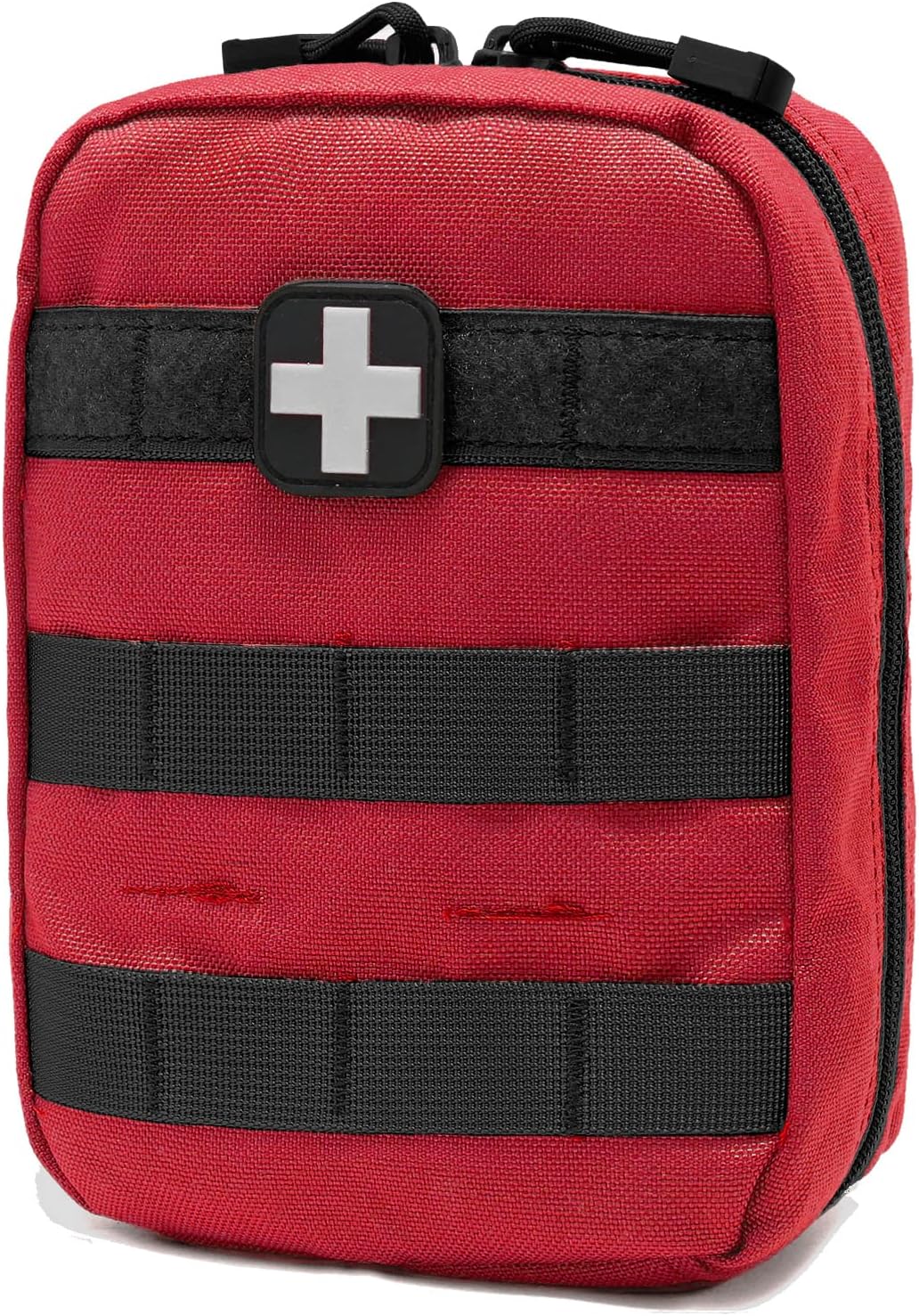 Carlebben EMT Pouch MOLLE Ifak Pouch Tactical MOLLE Medical First Aid Kit Utility Pouch (with Medical Supplies Red)