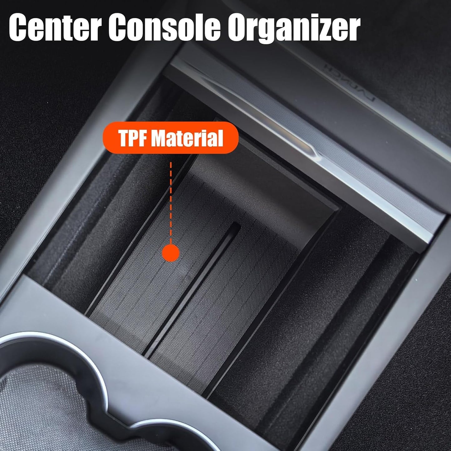 2 Pcs Center Console Organizer Bottom Trays for New Tesla Model Y Juniper Accessories 2025 2026 Armrest Box Base Tray Storage