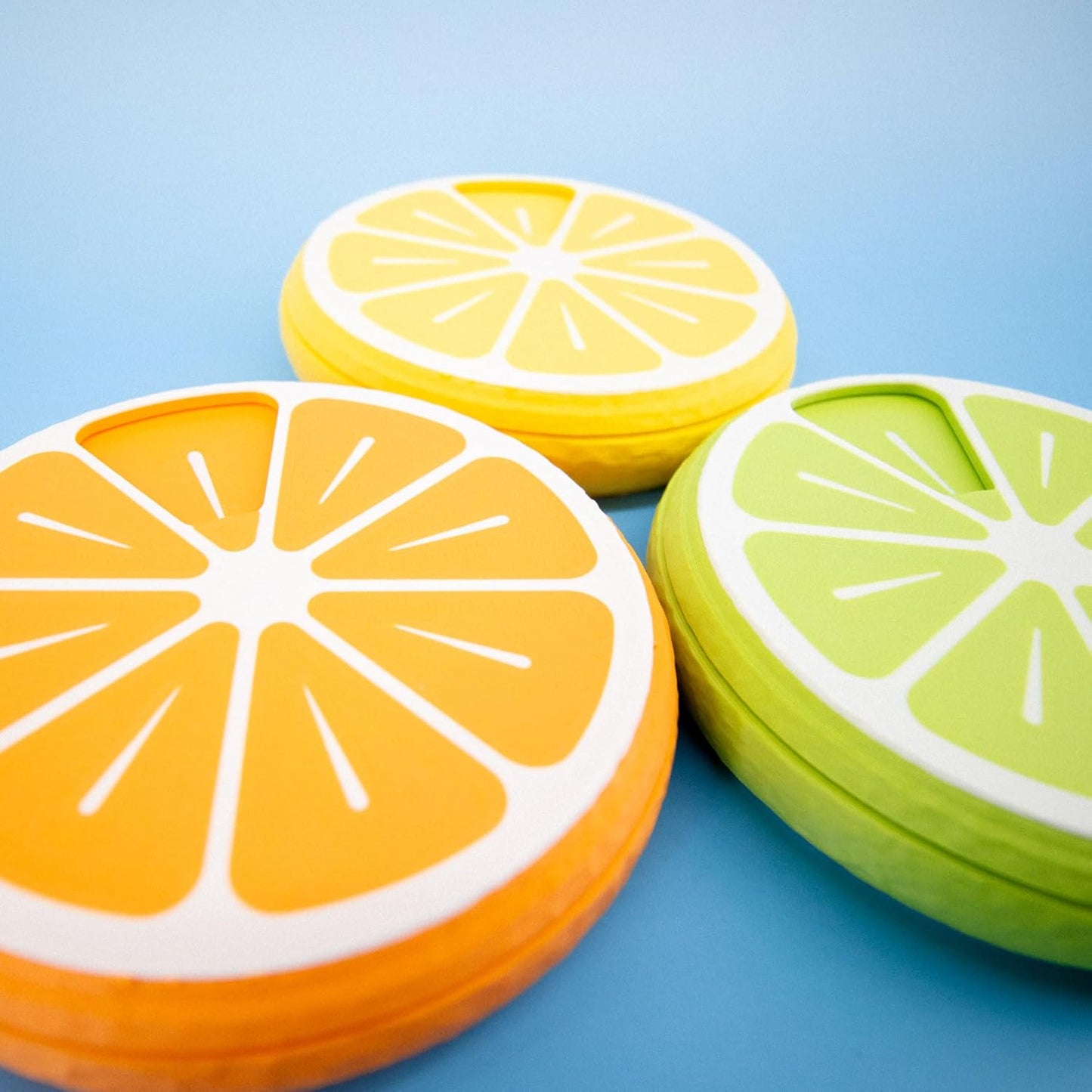 Pill Organizer 7 Day Large Citrus Box – Weekly Pill Organizer for Vitamins & Medicine, Cool Travel Pill Case, Portable 7-Day Pill Box (Orange)