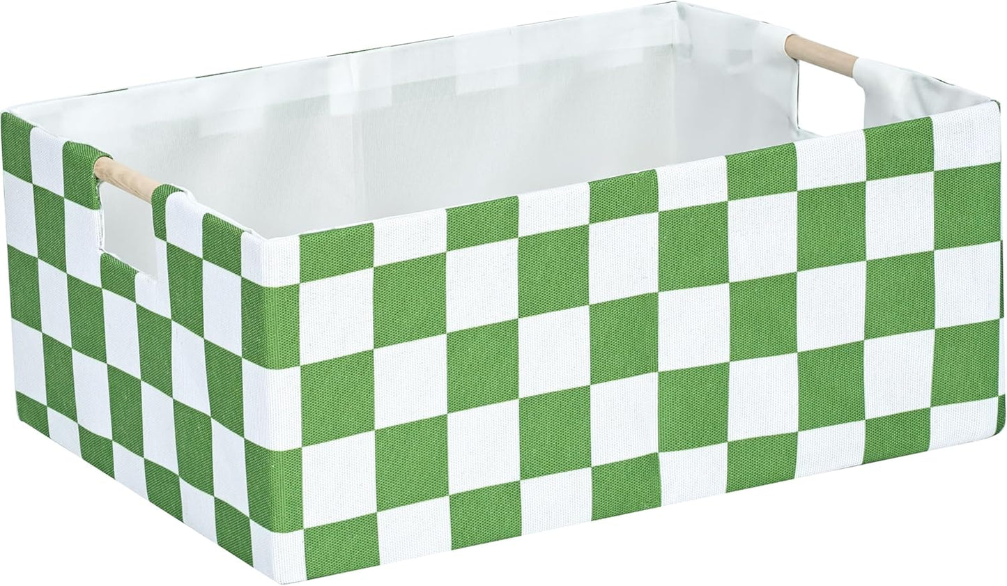 Storage Bin for Shelves Rectangle Closet Baskets Foldable Box with Handles, Gray Storage Bins, Storage Boxes for Home Office Car Dormroom