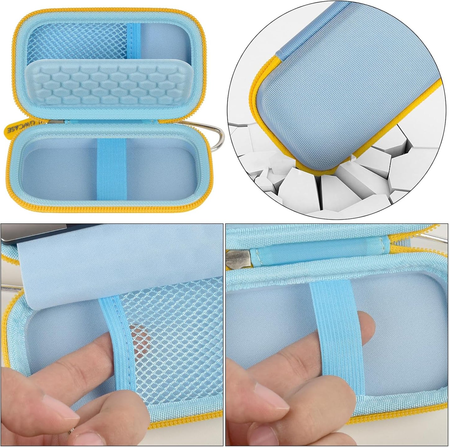 Hard Case Compatible with SanDisk Extreme PRO 500GB 1TB 2TB 4TB Portable External SSD. Carrying Travel Holder for Crucial X8 Solid State Drive (Box Only)-Blue