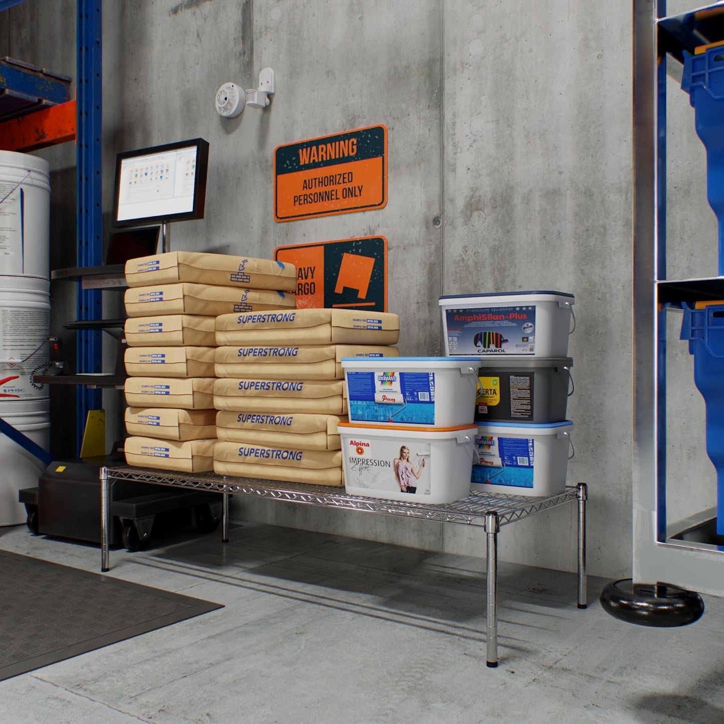 24" Deep x 60" Wide x 14" Height Wire Shelving Kit | 1-Tier | NSF Commercial Storage Rack Unit
