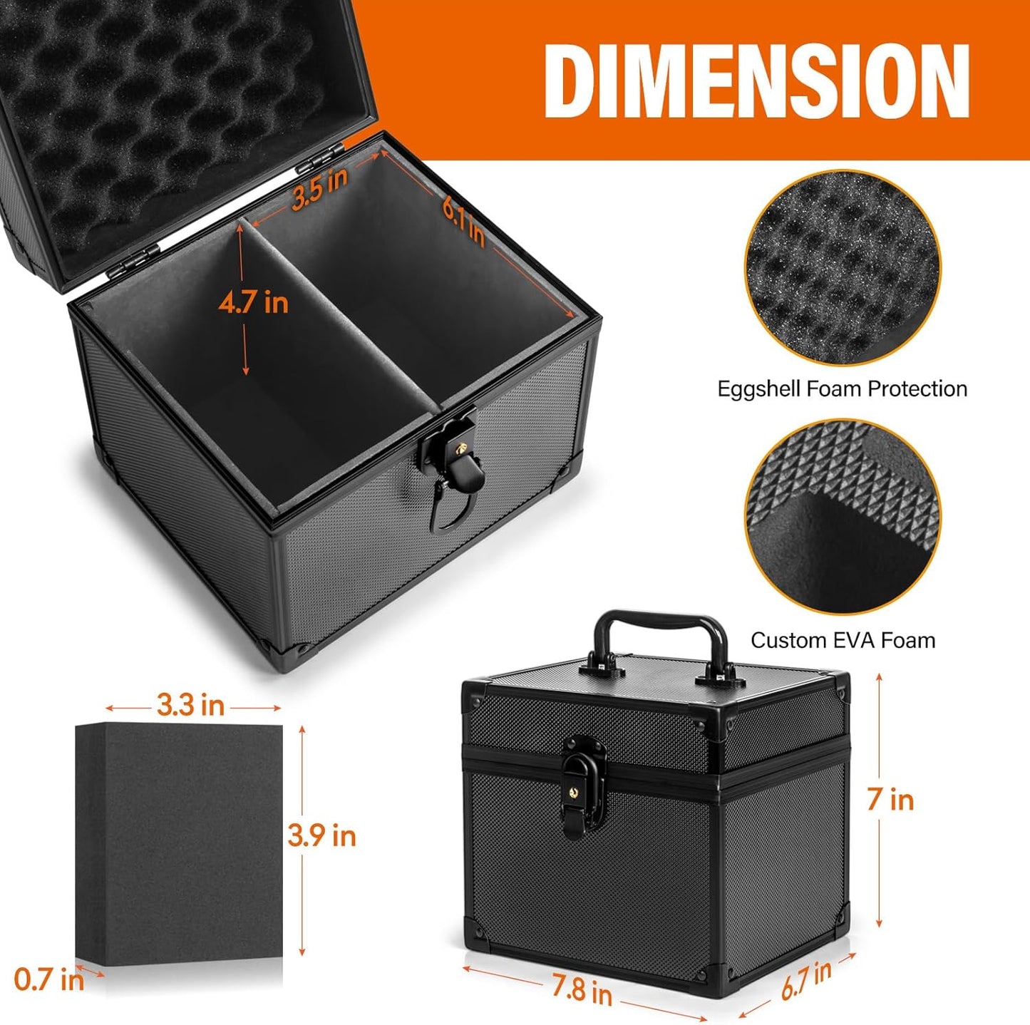 Graded Card Storage Box, Top Loaders Case, Sports Trading Box, Slab PSA MTG CSG BGS SGC Magnetic Holder, Waterproof Carrying Case, Collector Storage Boxes