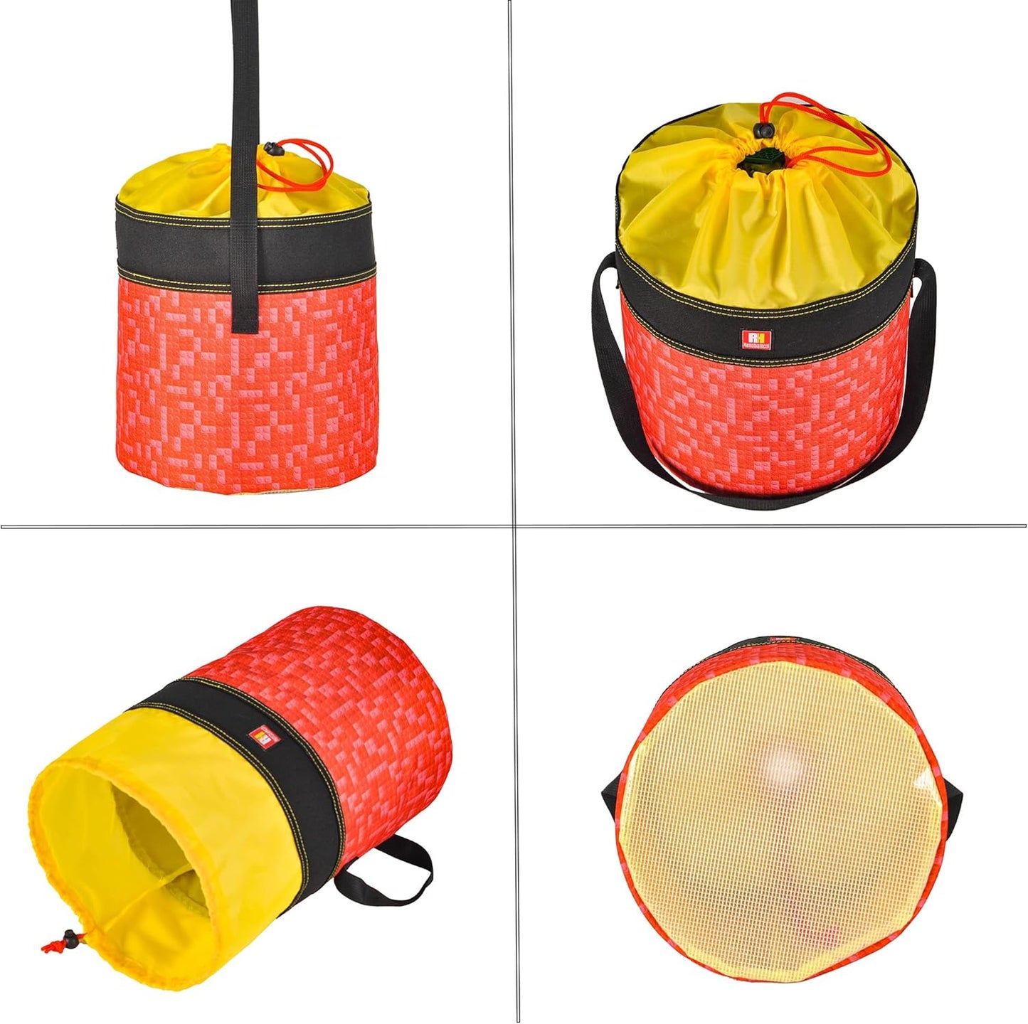 Toy Storage Organizer Basket Bag with Drawstring for Buliding Bricks, Blockets,Puzzles,Playroom Cinch Bucket Carrying Bag (Red)