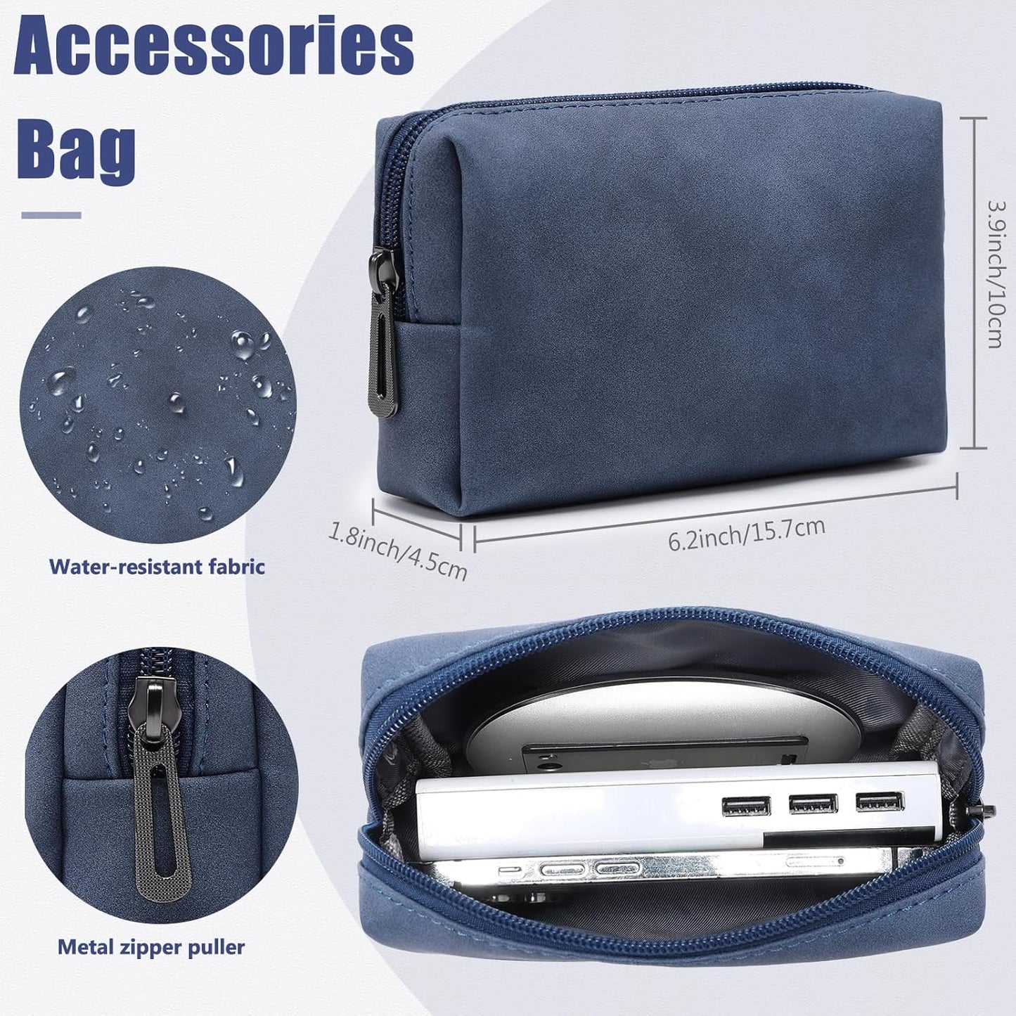 HYZUO 15-16 Inch Laptop Sleeve Case with Stand Feature for MacBook Pro 16 M4/M3/M2/M1 Pro/Max 2025-2019, XPS 15, MacBook Pro 15 2015-2012, Samsung Galaxy Book Flex/Pro 15, Navy Blue