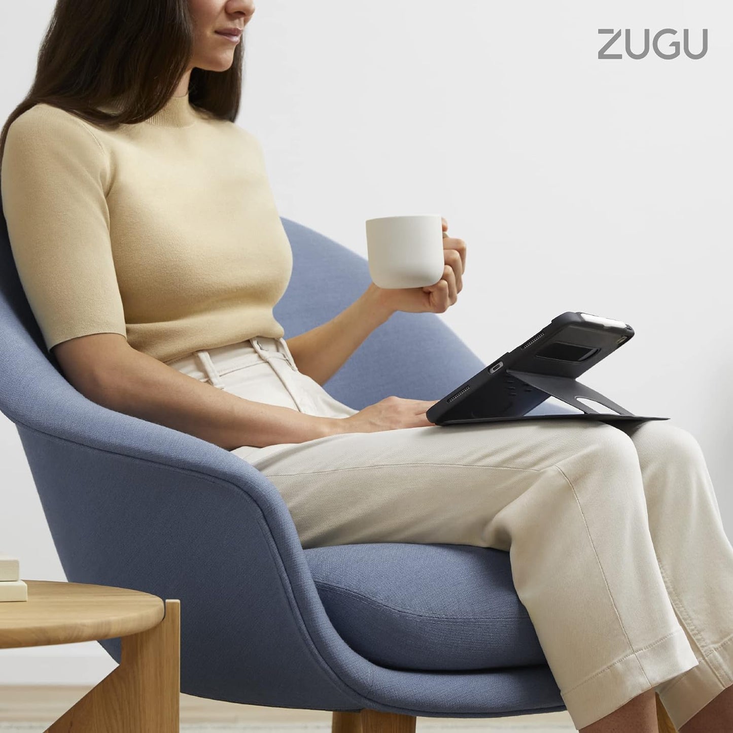 ZUGU CASE for iPad Air 11 (M3 2025 / M2 2024) iPad Air 4 & 5 10.9 Inch (2020/2022) - Protective, Ultra Thin, Magnetic Stand, Sleep/Wake Cover with Apple Pencil Charging & Storage - Slate Blue