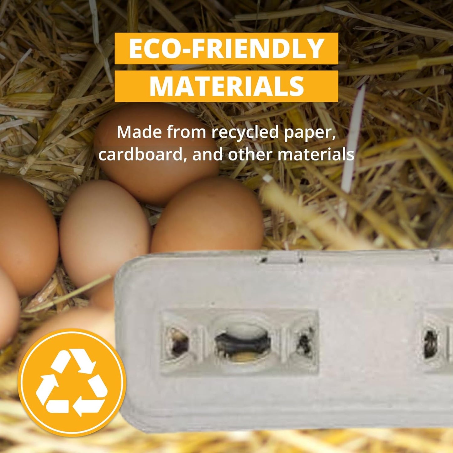 Stromberg's Large Blank Egg Cartons, Bulk Pack for Large Eggs, Perfect for Custom Branding, Safe & Secure Egg Storage, Convenient Stacking for Easy Transport, 125 Pack