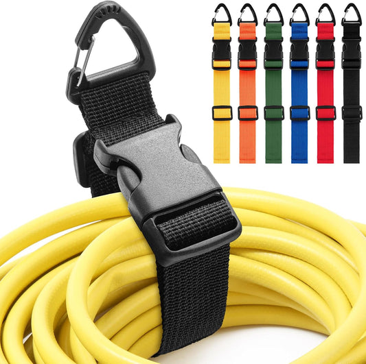 6 Pack 17 Inch Adjustable Extension Cord Holder Organizer with Triangle Clips for Garage Organization and Storage Heavy Duty Extension Cord Hanger for Men Workshop (Multicolor)