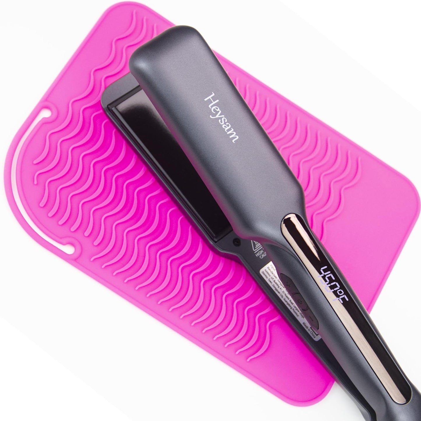 Heysam Pro Flat Iron Hair Straightener Travel Case Heat Mat for Curling Iron, Heat Resistant Silicone Mat for Hot Hair Styling Tools, 9.0 x 6.5 inches, 450°F Protection, Multiple Colors