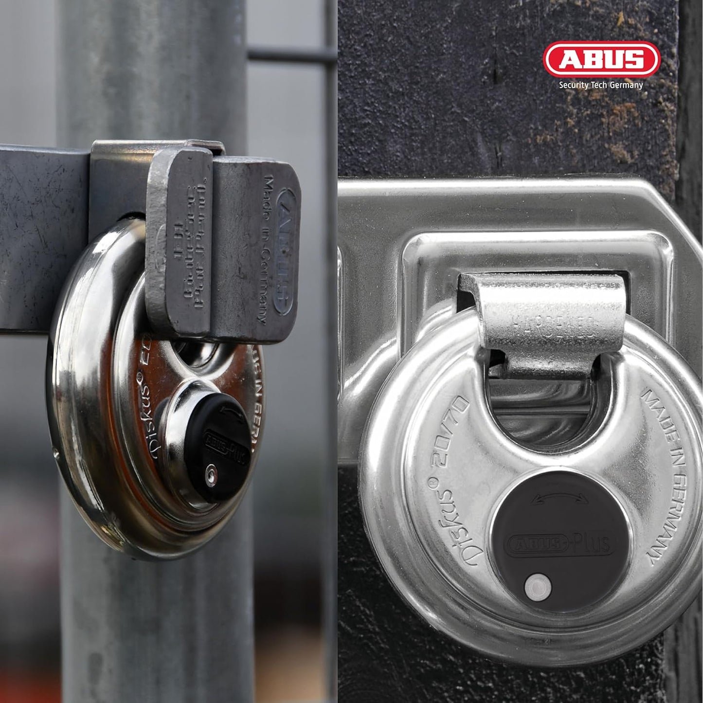ABUS 20/70 6 Pack Heavy Duty Diskus Storage Padlock with 2 Keys for Storage, Outdoor, Commercial, 2.75in (70mm) Wide, Keyed Alike 323614