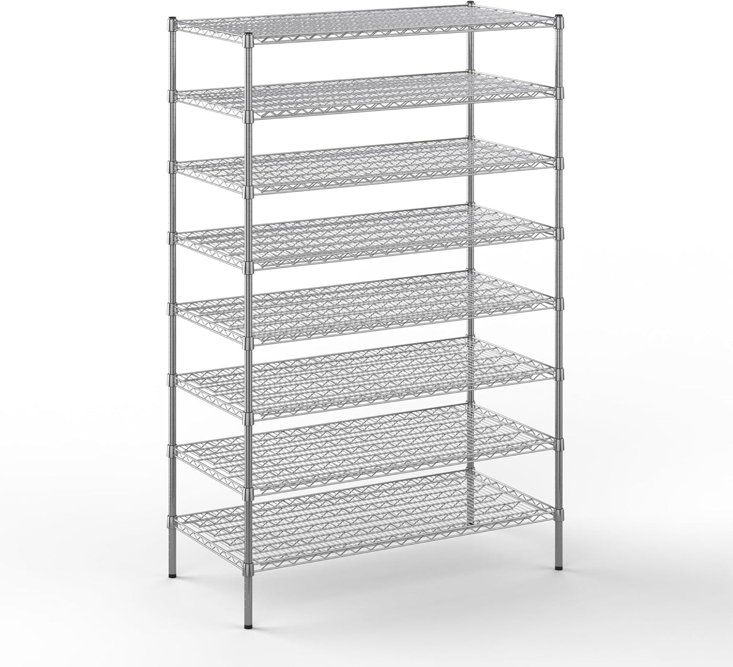 24" Deep x 48" Wide x 74" Height Wire Shelving Kit | 8-Tier | NSF Commercial Storage Rack Unit