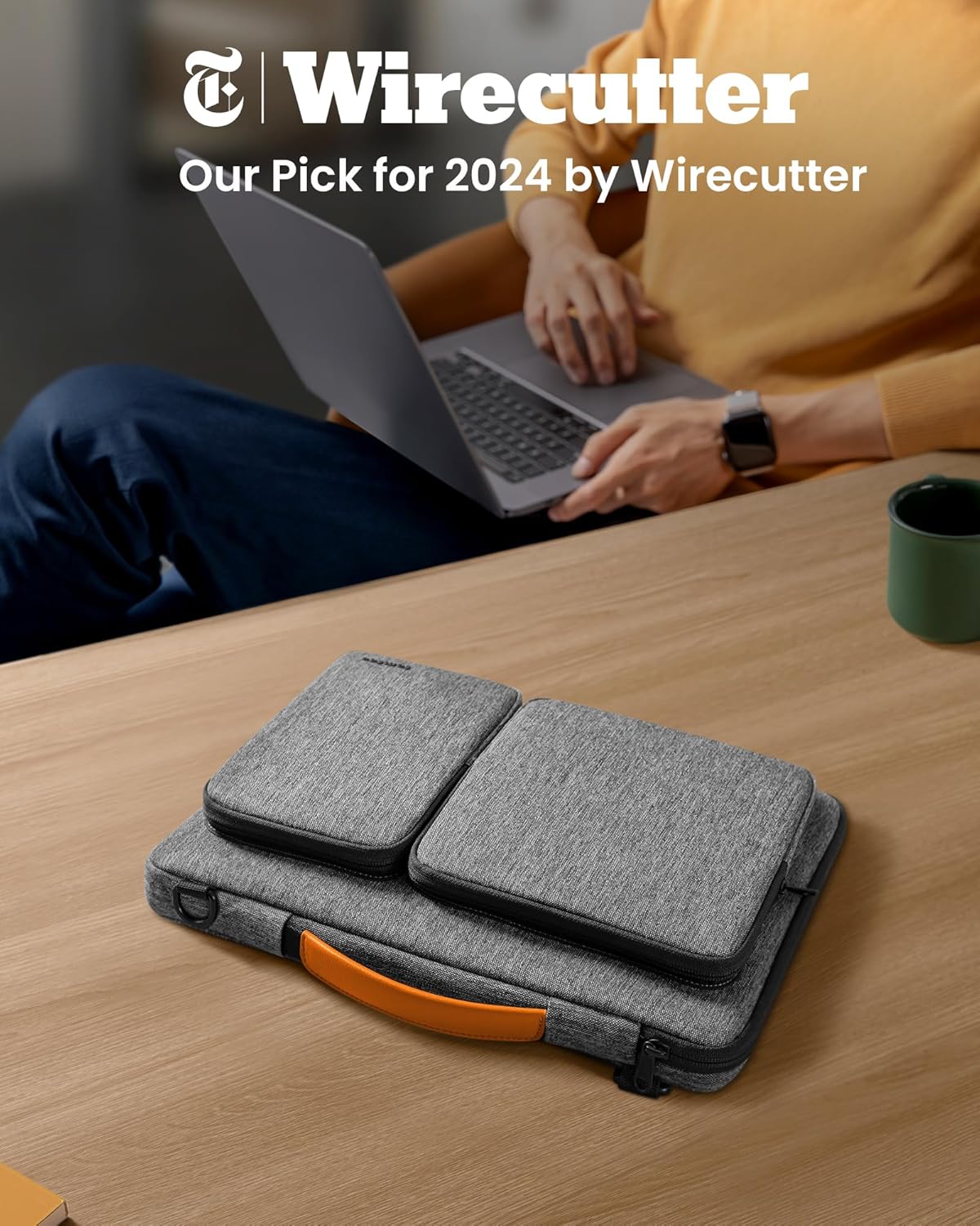 tomtoc Laptop Shoulder Bag for 2025 14 Inch MacBook Pro M5/M4/M3/M2/M1 Pro/Max 2025-2021, 13.5-14.4 Surface Laptop 7/6/Studio 2, Surface Book 3, 360 Protective Case Fit Asus VivoBook