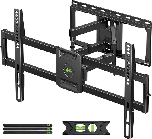 USX Mount Full Motion TV Wall Mount for Most 42-86 inch Flat Screen/LED/4K, TV Mount Bracket Dual Swivel Articulating Tilt 6 Arms, Max 16" Wood Studs, VESA 600x400mm, Holds up to 132lbs